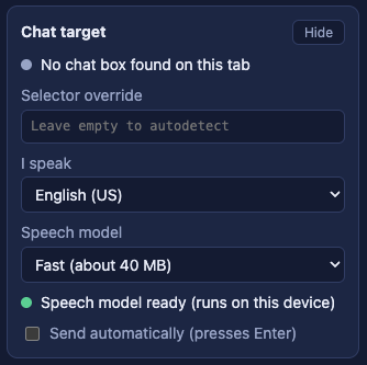 chat target